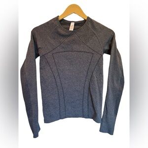 Ivivva by Lululemon Girls Swiftly Tech Long Sleeve Shirt Top Size 12 In Grey